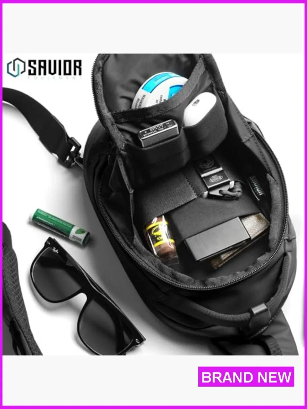 Tactical Sling Bag Crossbody EDC Low-Profile Concealed Carry Pistol Case Rapid
